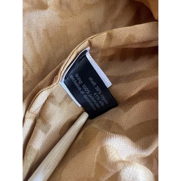 The Limited Gold Mustard Semi-sheer Y2K Tank Babydoll Fairy silk Blend Sz.‎ M - Picture 4 of 7